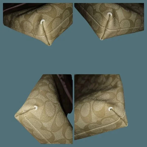 Coach F34938 Coated Canvas Signature File Khaki/Pink Crossbody Bag - Picture 4 of 16